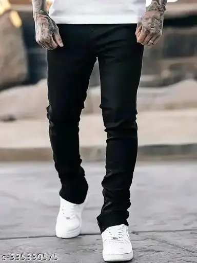 Men's Solid Denim Jeans